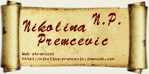 Nikolina Premčević vizit kartica